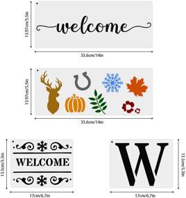 img 3 attached to 🏠 27 Pieces Welcome Stencils for Painting Home, Word Stencils, Sweet Home Sign Stencils for DIY Painting on Wood, Crafting