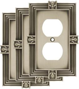 img 4 attached to 🍍 Franklin Brass Brushed Satin Pewter Pineapple Single Duplex Outlet Wall Switch Plate/Cover, 3-Pack (W10274V-BSP-R)