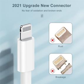 img 2 attached to 📱 2Pack Apple iPhone Charger Cable - 3ft Lightning Cable MFI Certified for Fast iPhone Charging - Compatible with iPhone 11 Pro/XS Max/XR/8/7/SE/5c, iPad