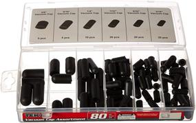 img 1 attached to Titan TIT45252 Black Vacuum Cap Assortment - 80 Pieces for Effective Sealing