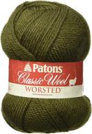 patons classic wool yarn: discover the rich elegance of deep olive logo