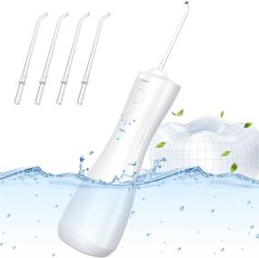img 4 attached to 💦 Cordless Portable Water Flosser: 6 Modes, 4 Jet Tips, Professional Oral Irrigator - Rechargeable, Waterproof Dental Care for Home/Travel/Braces