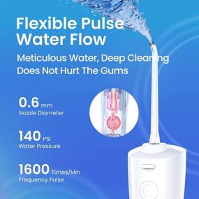 img 2 attached to 💦 Cordless Portable Water Flosser: 6 Modes, 4 Jet Tips, Professional Oral Irrigator - Rechargeable, Waterproof Dental Care for Home/Travel/Braces