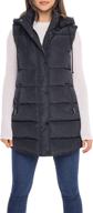 🧥 s.e.b. by sebby women's long puffer vest with quilted faux down filling and hood, ideal for fall and winter seasons logo