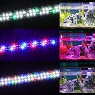 🐠 seisso led aquarium light, aluminum alloy shell with extendable brackets, white blue red green led aquarium freshwater fish tank (18-25 inch) logo