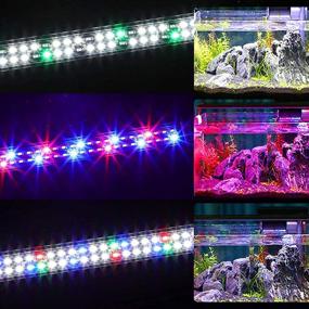 img 4 attached to 🐠 SEISSO LED Aquarium Light, Aluminum Alloy Shell with Extendable Brackets, White Blue Red Green LED Aquarium Freshwater Fish Tank (18-25 Inch)