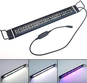 img 1 attached to 🐠 SEISSO LED Aquarium Light, Aluminum Alloy Shell with Extendable Brackets, White Blue Red Green LED Aquarium Freshwater Fish Tank (18-25 Inch)