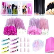 💎 complete 618-piece crystal makeup tool kit: eyeliner brush, mascara stick, lipstick applicator, hair tie, latex sponge puff, hair clip & storage box logo