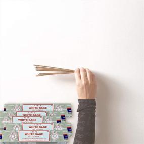 img 1 attached to 🌿 Premium Satya Nag Champa White Sage Incense Sticks - 12 Packs, 15g Each: Aromatic Bliss for a Soothing Environment