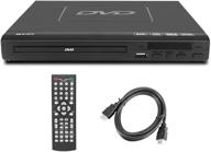 versatile dvd player with remote: supports dvd/cd/mp3 disc formats, hdmi output, usb port, and rca output logo
