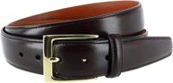 👔 trafalgar classic cortina leather black men's belts - essential accessories logo