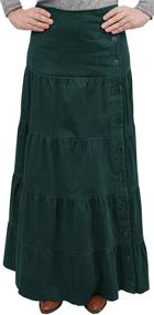 img 4 attached to BabyO Womens Length Tiered Corduroy Women's Clothing and Skirts