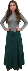 img 1 attached to BabyO Womens Length Tiered Corduroy Women's Clothing and Skirts