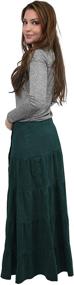 img 3 attached to BabyO Womens Length Tiered Corduroy Women's Clothing and Skirts