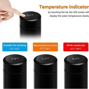 img 3 attached to Smart LED Temperature Display Coffee Thermos: Double Wall Vacuum Insulated 17oz Bottle for Hot or Cold Beverages