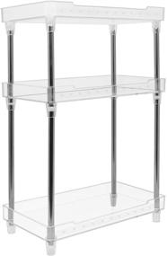 img 3 attached to Sorbus 3-Tier Organizer Shelf Stand for Clear Storage Tray Caddy - 📦 Ideal for Cosmetics, Bathroom/Kitchen Supplies, Toiletries, Counter, Vanity, Desk, and Under Sink Organization