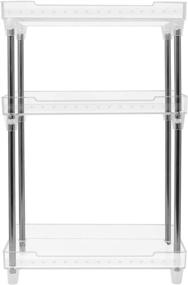 img 1 attached to Sorbus 3-Tier Organizer Shelf Stand for Clear Storage Tray Caddy - 📦 Ideal for Cosmetics, Bathroom/Kitchen Supplies, Toiletries, Counter, Vanity, Desk, and Under Sink Organization