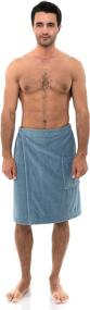 img 2 attached to 🚿 TowelSelections Men's Adjustable Cotton Velour Wrap: Versatile Robe for Shower and Bath