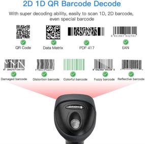 img 1 attached to 📱 Eyoyo 2D Barcode Scanner, Wired Handheld USB QR PDF417 Data Matrix 1D Bar Code Scanner with Long USB Cable - Ideal for Mobile Payment, Convenience Store, Supermarket, Warehouse