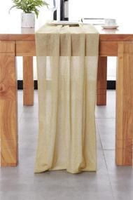 img 1 attached to 🎉 Add Glamour to Your Events: DELOVO Gold Glitter Gauze Table Runner, 27X120 inches - Perfect for Weddings, Banquets, and Home Decor