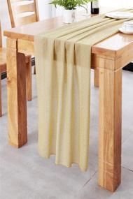img 3 attached to 🎉 Add Glamour to Your Events: DELOVO Gold Glitter Gauze Table Runner, 27X120 inches - Perfect for Weddings, Banquets, and Home Decor