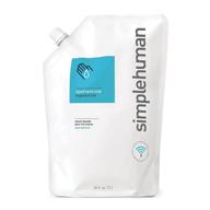 🧼 buy simplehuman fragrance free moisturizing liquid hand soap refill pouch, 34 fl. oz. (pack of 6) logo