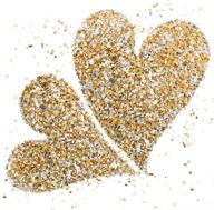 ✨ 200g crushed glass metallic chips with tweezers - 2-4mm irregular shiny chunky glitter sequins for nail art, epoxy resin crafts, diy jewelry making - gold & silver logo