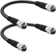 🔌 rg8x jumper cable 1ft, 2 pack: low loss pl259 cb antenna coax cable for ham radio, antenna analyzer, dummy load, swr meter logo