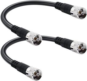 img 3 attached to 🔌 RG8x Jumper Cable 1ft, 2 Pack: Low Loss PL259 CB Antenna Coax Cable for Ham Radio, Antenna Analyzer, Dummy Load, SWR Meter