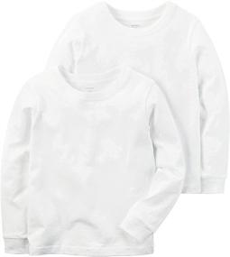 img 1 attached to 👕 Comfortable & Stylish: Carters Little Sleeve 2 Pack Undershirts for Boys' Clothing