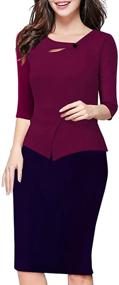 img 2 attached to HOMEYEE Women's Elegant Bodycon Pattern Dresses: Timeless Fashion for Women