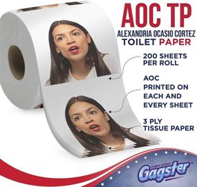 img 3 attached to Alexandria Ocasio Cortez Toilet Paper: Funny AOC TP for Political Pranks & Hilarious Gifting (200 Sheets, 3-Ply Absorbent) - Perfect White Elephant & Dirty Santa Gift