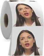 alexandria ocasio cortez toilet paper: funny aoc tp for political pranks & hilarious gifting (200 sheets, 3-ply absorbent) - perfect white elephant & dirty santa gift logo
