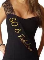 🎉 50 and fabulous lace sash - 50th birthday sash logo