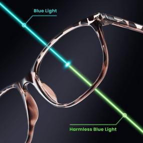 img 2 attached to 👓 Cyxus Clear Lens Square Computer Eyewear: Effective Blue Light Blocking Glasses