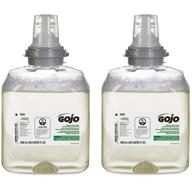 🌿 gojo green certified foam hand cleaner: fragrance free, ecologo certified – pack of 2, 1200 ml refill for gojo tfx touch-free dispenser (5665-02) logo