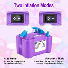 img 2 attached to AGPTEK Electric Balloon Inflator Pump, 110V 600W Portable Dual Nozzle Blower for Party Decoration