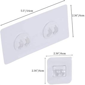 img 1 attached to LAIGOO 8-Pack Adhesive Wall Hooks for Bathroom Shelf, Corner Shower Caddy