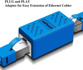 img 3 attached to 2 Pack RJ45 Coupler Dingsun Ethernet Coupler - Female to Female Cat7, Cat6, Cat5, Cat5e Cable Extender Adapter - Blue