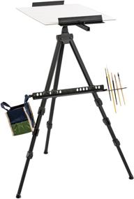 img 4 attached to 🎨 Heritage Arts HAE660 Champlain Aluminum Watercolor Multimedia Easel: Sturdy Leg Locks, Versatile Rubber Feet, Portable Carry Bag with Strap, 37" Horizontal Capability