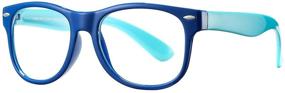 img 4 attached to 👀 Enhanced Eye Protection: AZorb Kids Blue Light Blocking Glasses with Unbreakable TPEE Frame - Ideal for Boys & Girls