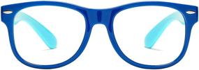 img 1 attached to 👀 Enhanced Eye Protection: AZorb Kids Blue Light Blocking Glasses with Unbreakable TPEE Frame - Ideal for Boys & Girls