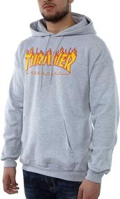 img 3 attached to 🔥 Stay Warm and Stylish with Thrasher Flame Pullover Hoody