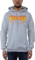 🔥 stay warm and stylish with thrasher flame pullover hoody logo