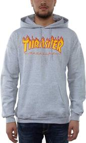 img 4 attached to 🔥 Stay Warm and Stylish with Thrasher Flame Pullover Hoody