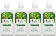 🌿 jason healthy mouth tartar control mouthwash with cinnamon clove - pack of 4, 16.0 fl oz logo