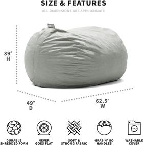 img 3 attached to Comfort Zone Upgrade: Discover the Big Joe Fuf W/Liner, XL, Fog