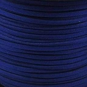 img 1 attached to BeadsTreasure Midnight Blue Suede Cord Lace Leather Cord For Jewelry Making 3x1.5 mm-20 Feet: Premium Quality Jewelry Making Supplies in Dark Blue Shade