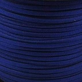 img 4 attached to BeadsTreasure Midnight Blue Suede Cord Lace Leather Cord For Jewelry Making 3x1.5 mm-20 Feet: Premium Quality Jewelry Making Supplies in Dark Blue Shade