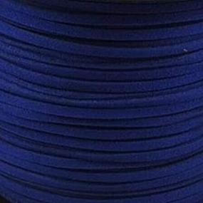 img 2 attached to BeadsTreasure Midnight Blue Suede Cord Lace Leather Cord For Jewelry Making 3x1.5 mm-20 Feet: Premium Quality Jewelry Making Supplies in Dark Blue Shade